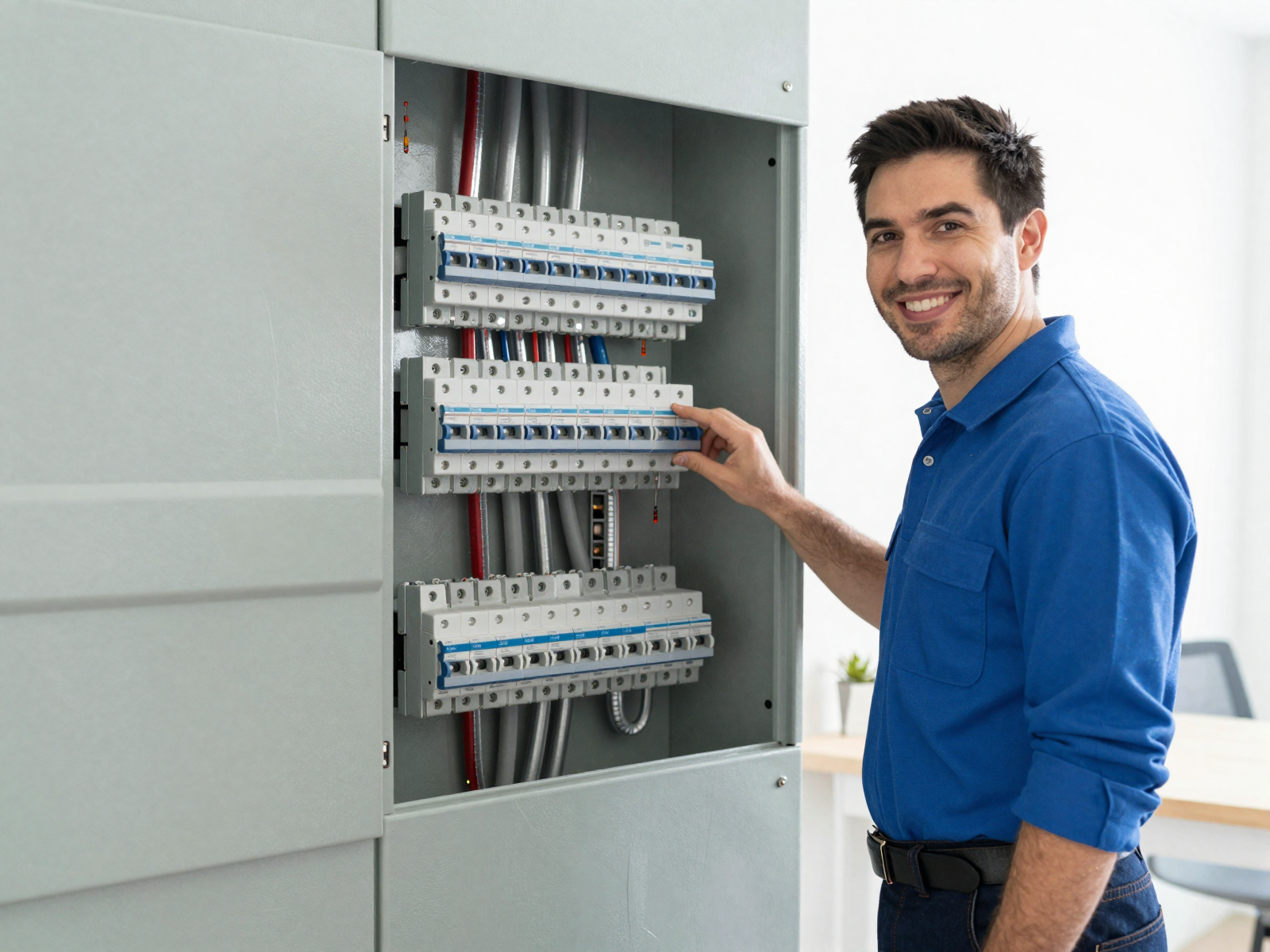 Completed electrical panel installation